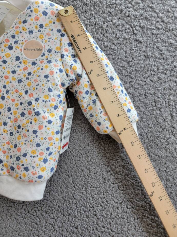 First Impressions Reversible Faux-Sherpa Jacket Baby Girls 12Mos Multi Full Zip