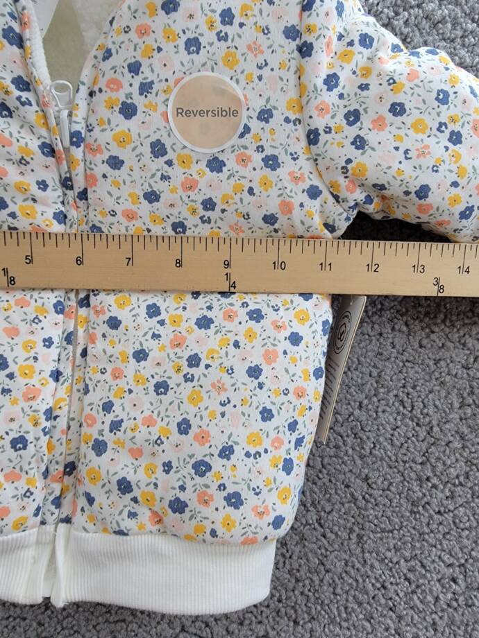 First Impressions Reversible Faux-Sherpa Jacket Baby Girls 12Mos Multi Full Zip