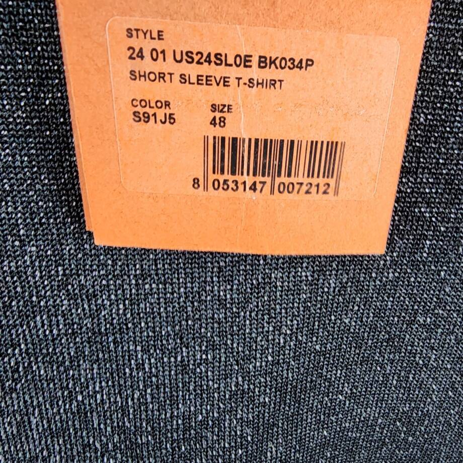 Missoni Sparkle Short Sleeve T-Shirt Men's 48 Black Solid Crew Neck Pullover