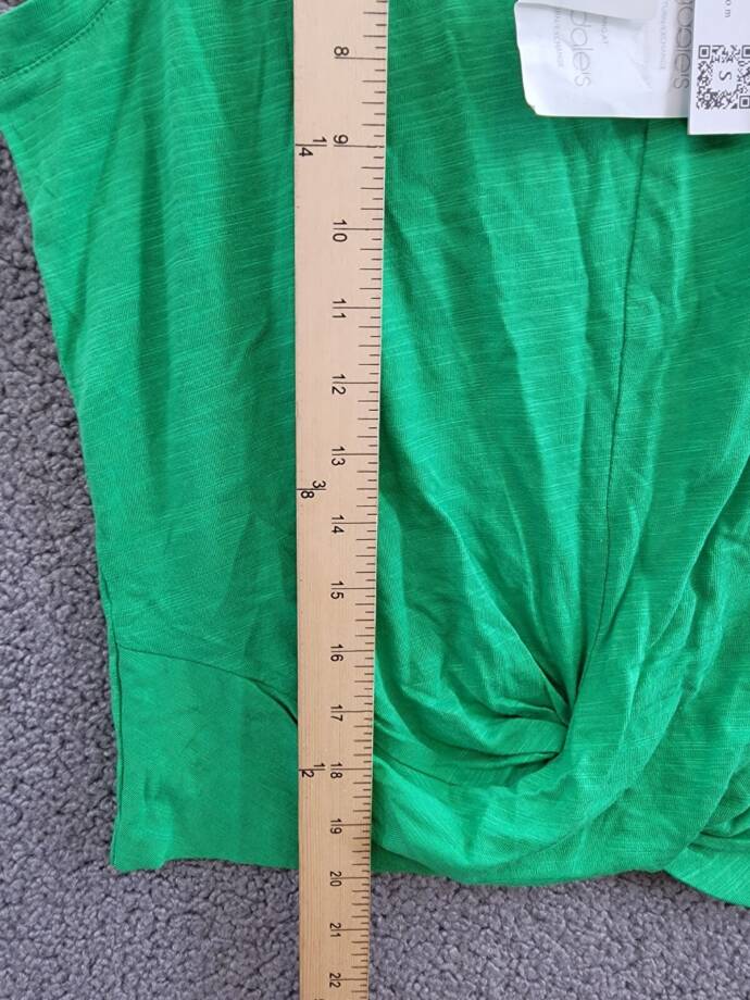 Sanctuary Twist-Front Tank Top Women's S Green Goddess Crewneck Heather Pullover