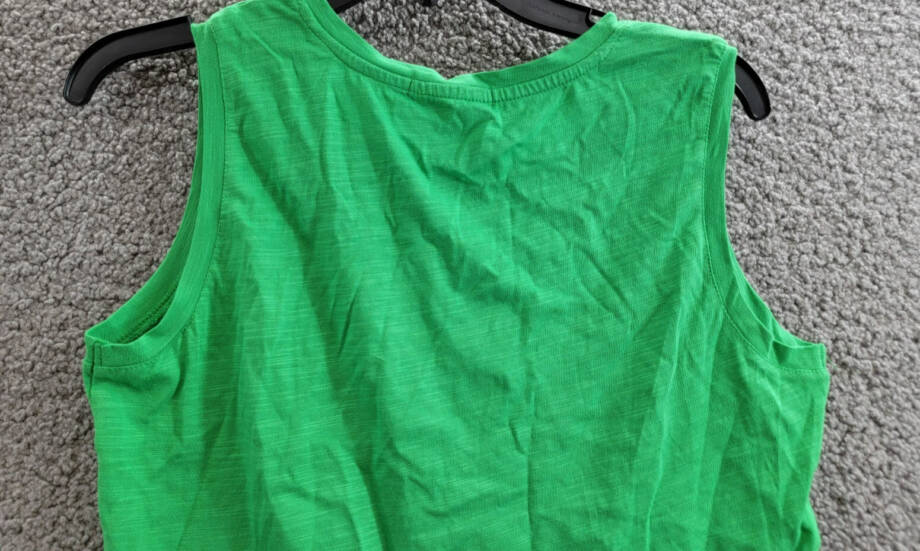 Sanctuary Twist-Front Tank Top Women's S Green Goddess Crewneck Heather Pullover