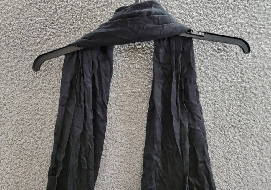 Calvin Klein Solid Pashmina Scarf Women's One Size Black Fringe Hem
