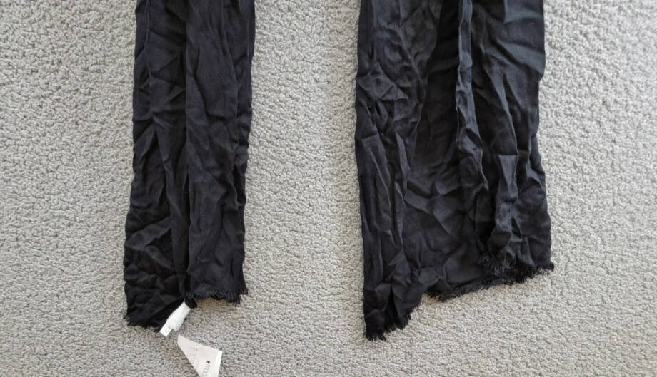 Calvin Klein Solid Pashmina Scarf Women's One Size Black Fringe Hem