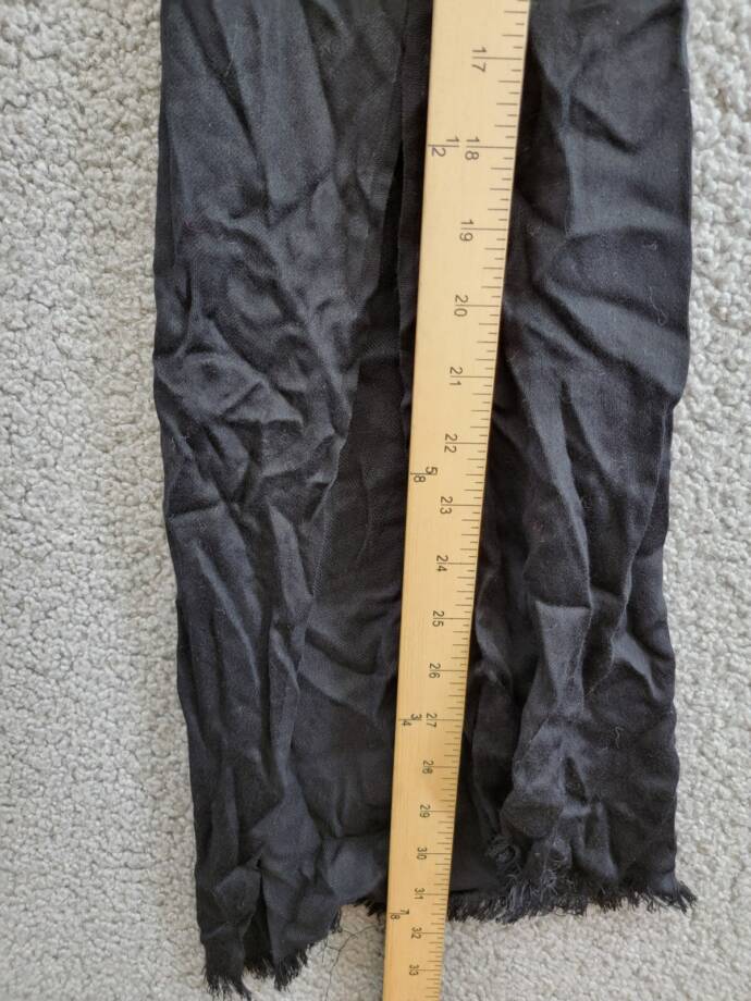 Calvin Klein Solid Pashmina Scarf Women's One Size Black Fringe Hem