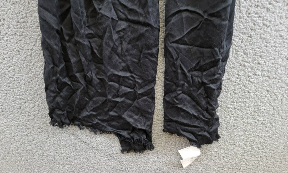 Calvin Klein Solid Pashmina Scarf Women's One Size Black Fringe Hem