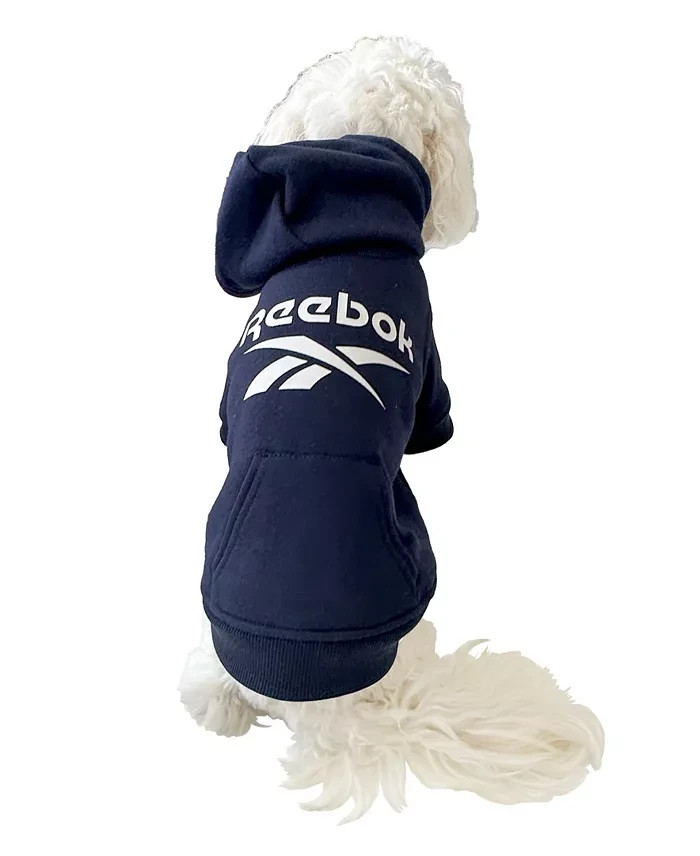 Reebok Pet Hoodie Unisex Medium Navy Stretch Performance Relaxed Waistband