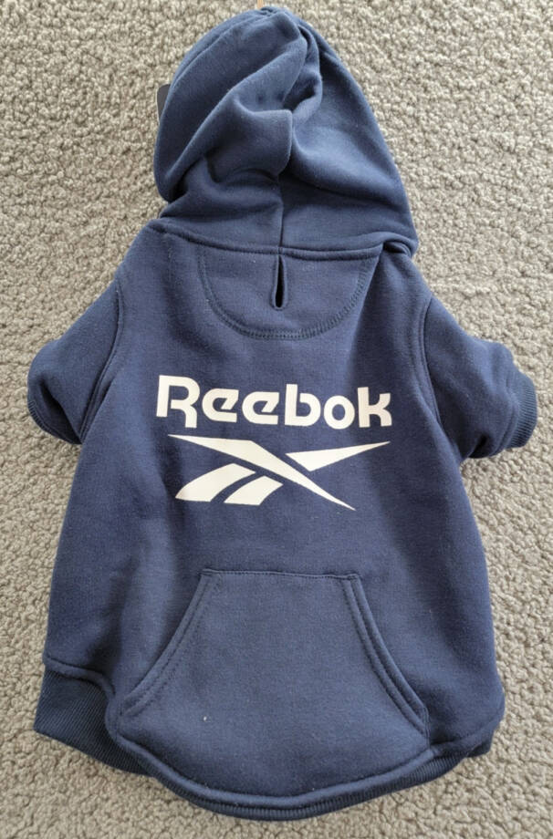 Reebok Pet Hoodie Unisex Medium Navy Stretch Performance Relaxed Waistband