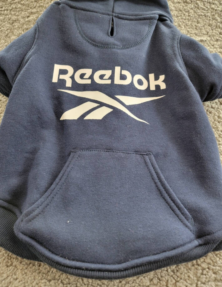 Reebok Pet Hoodie Unisex Medium Navy Stretch Performance Relaxed Waistband