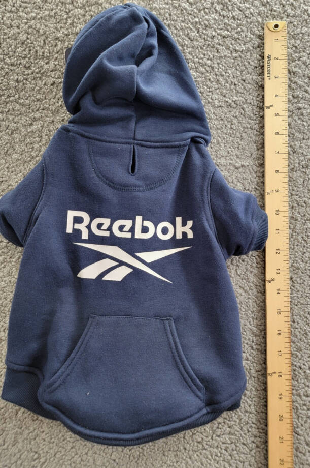Reebok Pet Hoodie Unisex Medium Navy Stretch Performance Relaxed Waistband