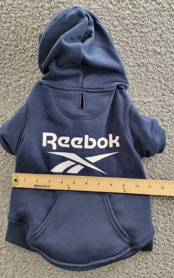 Reebok Pet Hoodie Unisex Medium Navy Stretch Performance Relaxed Waistband