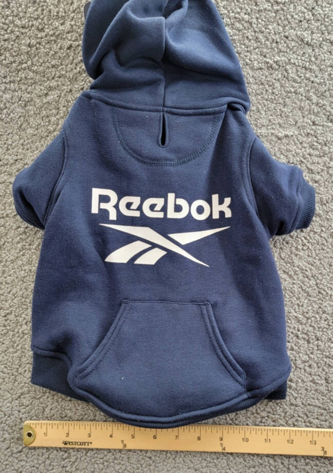 Reebok Pet Hoodie Unisex Medium Navy Stretch Performance Relaxed Waistband