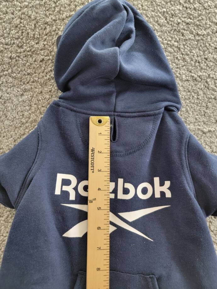 Reebok Pet Hoodie Unisex Medium Navy Stretch Performance Relaxed Waistband