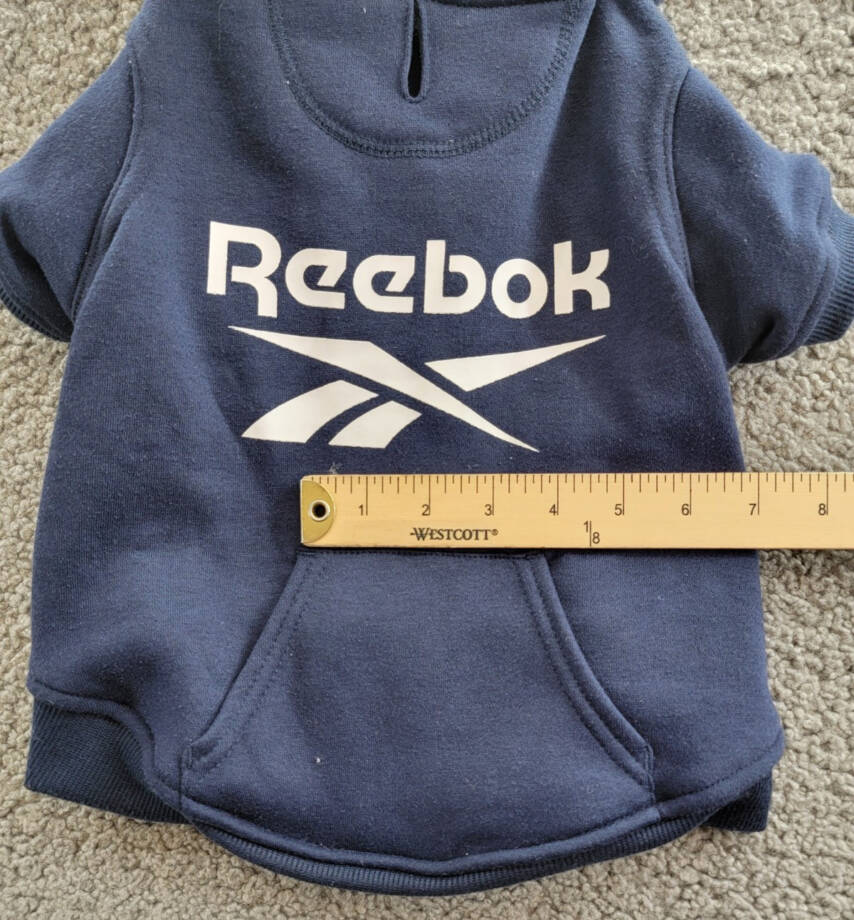 Reebok Pet Hoodie Unisex Medium Navy Stretch Performance Relaxed Waistband