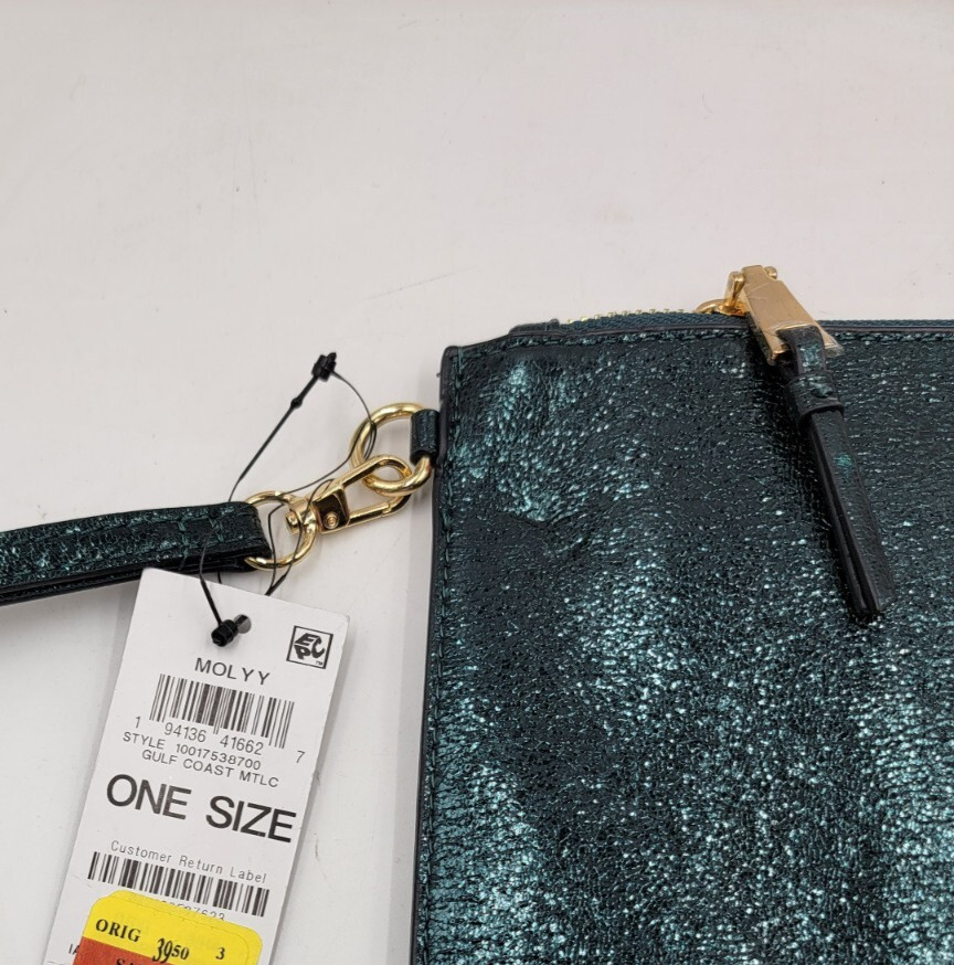 I.N.C. International Concepts Molyy Party Pouch Women's O/S Gulf Coast Metallic