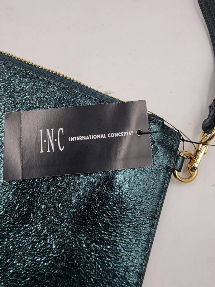 I.N.C. International Concepts Molyy Party Pouch Women's O/S Gulf Coast Metallic
