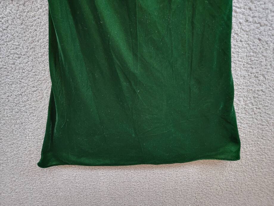 Lauren Ralph Lauren Belted Velvet Halter Dress Women's 2 Green Back Zip Closure