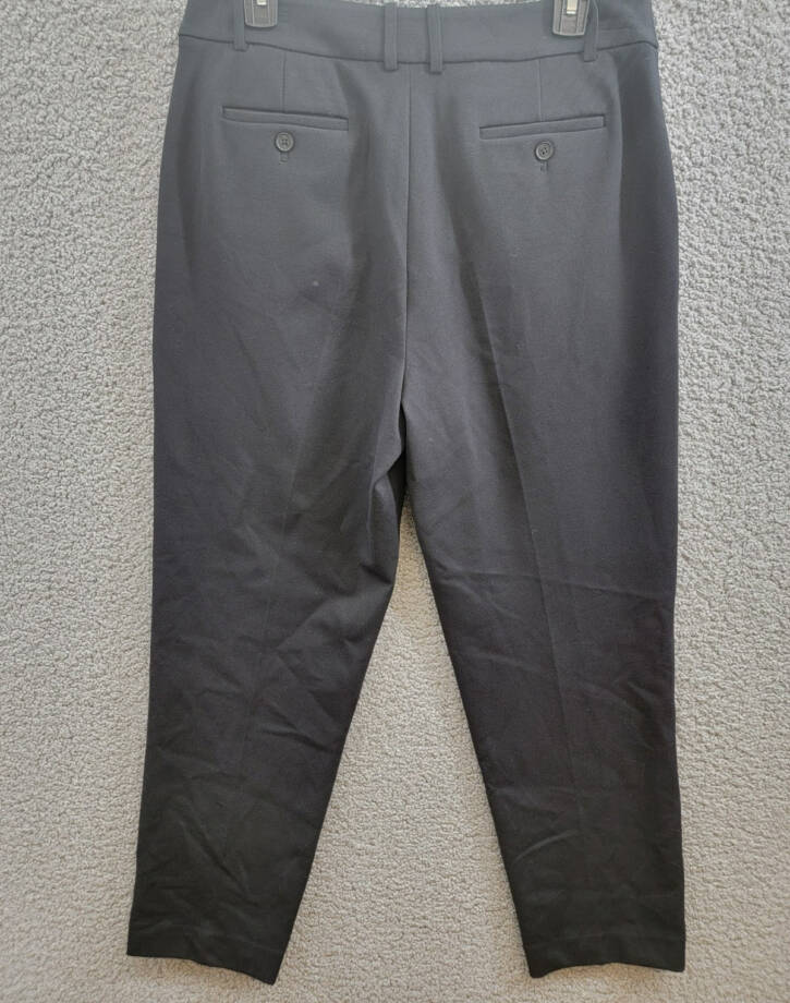 Calvin Klein Pants Women's 6 Black Solid Pleated Side Pockets Button Zip Closure