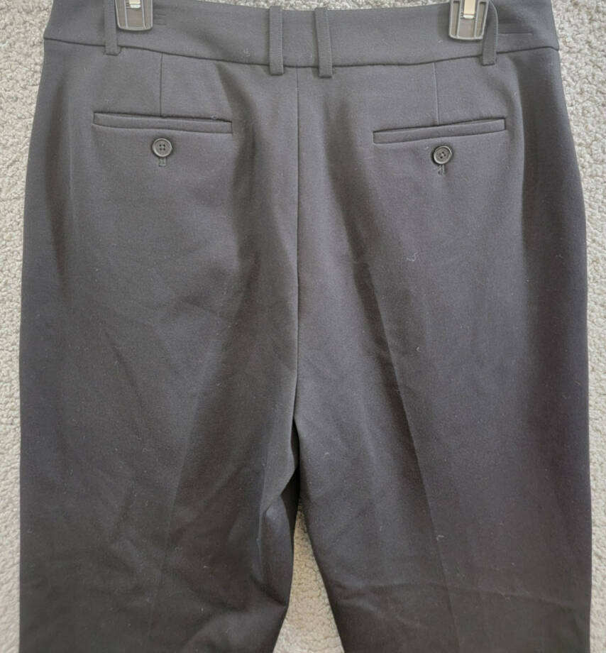 Calvin Klein Pants Women's 6 Black Solid Pleated Side Pockets Button Zip Closure