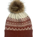 MARCUS ADLER The Joanne Faux Fur Pom-Pom Beanie Women's One Size Multi Ribbed