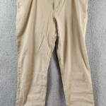 Club Room Stretch Pants Men's 34W x 32L Khaki Side Pockets Button Zip Closure