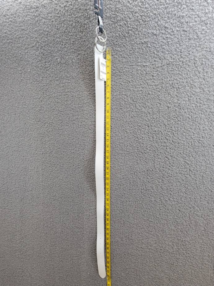 I.N.C. International Concepts Leather Double Circle Belt Women's Large White