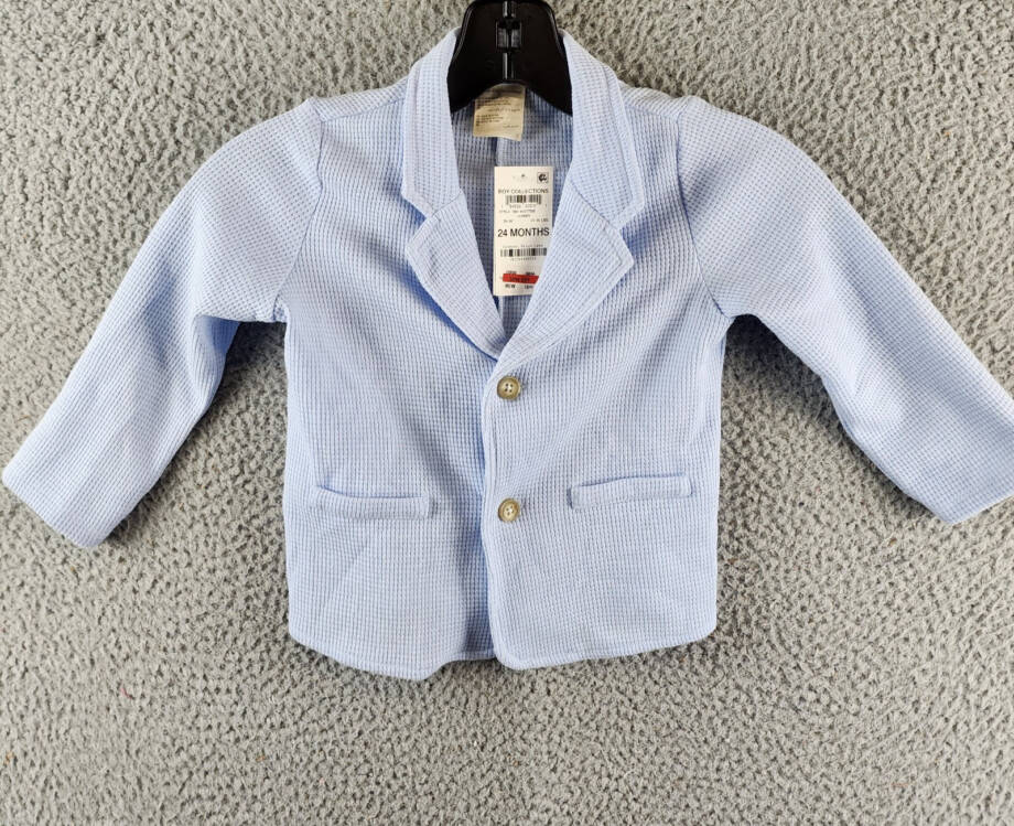 First Impressions Waffle Blazer Baby Boys 24 Months Lunar Front Button Closure