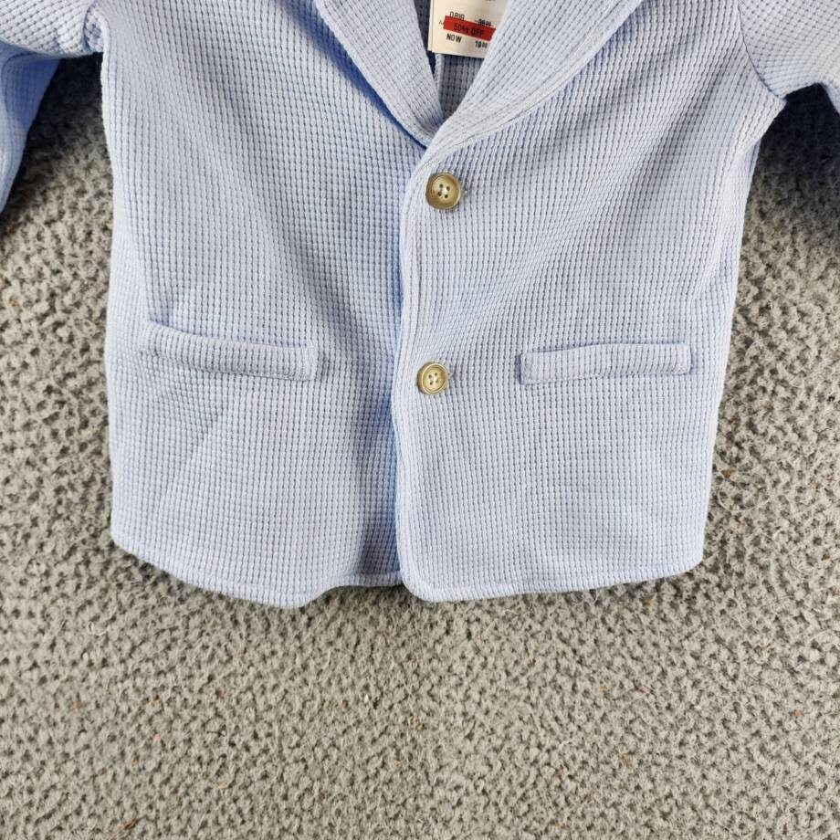 First Impressions Waffle Blazer Baby Boys 24 Months Lunar Front Button Closure