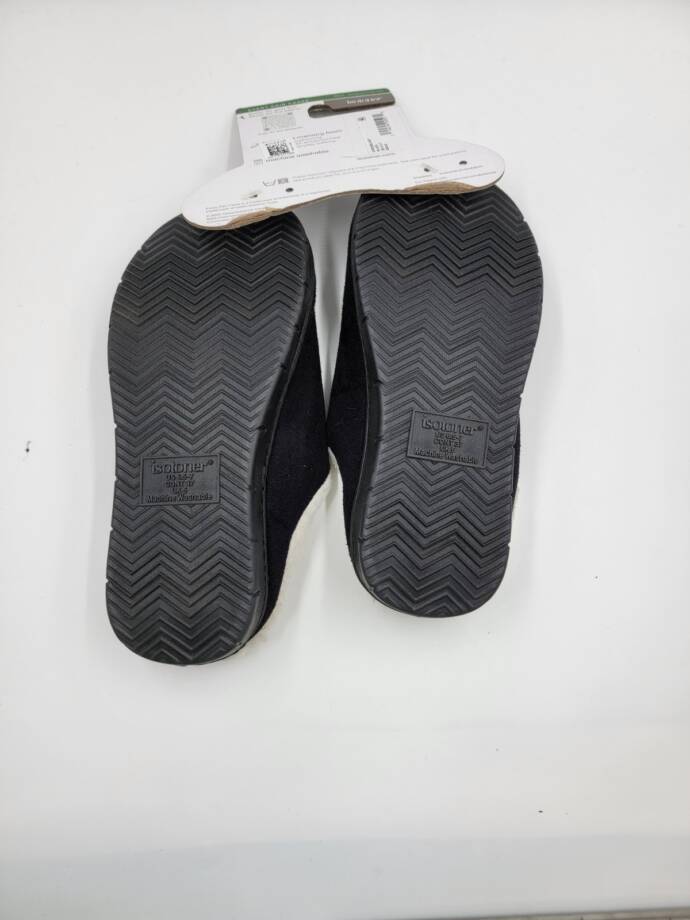 Isotoner Signature Rory Comfort Hoodback Slippers Women's 6.5-7 Black Slip On