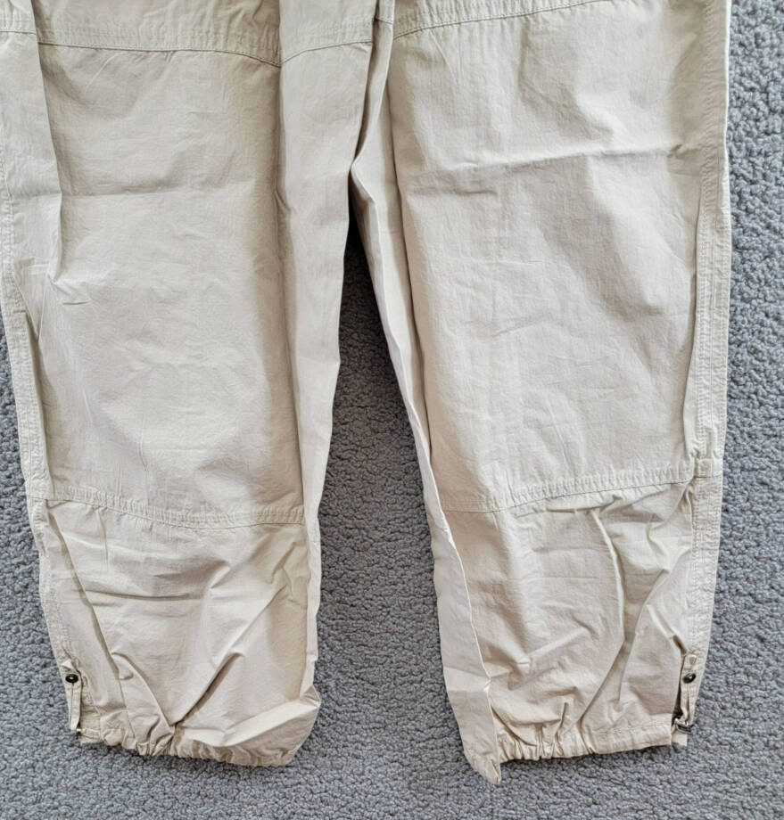 NIC+ZOE Poplin Parachute Pants Women's 12 Brown Rice Pocket Elastic Waist PullOn