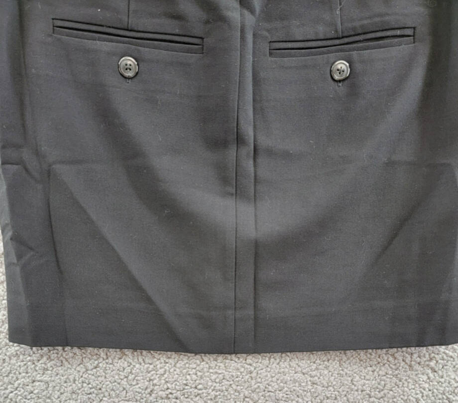Good American Suiting Mini Skirt Women's 00/24 Black Zipped Pockets Hook & Bar