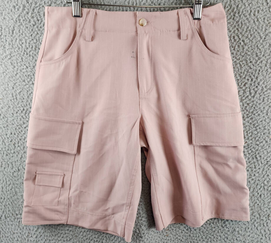 Walter Baker Theo Shorts Women's 2 Cagney Stripe Blush Zip/Button Closure