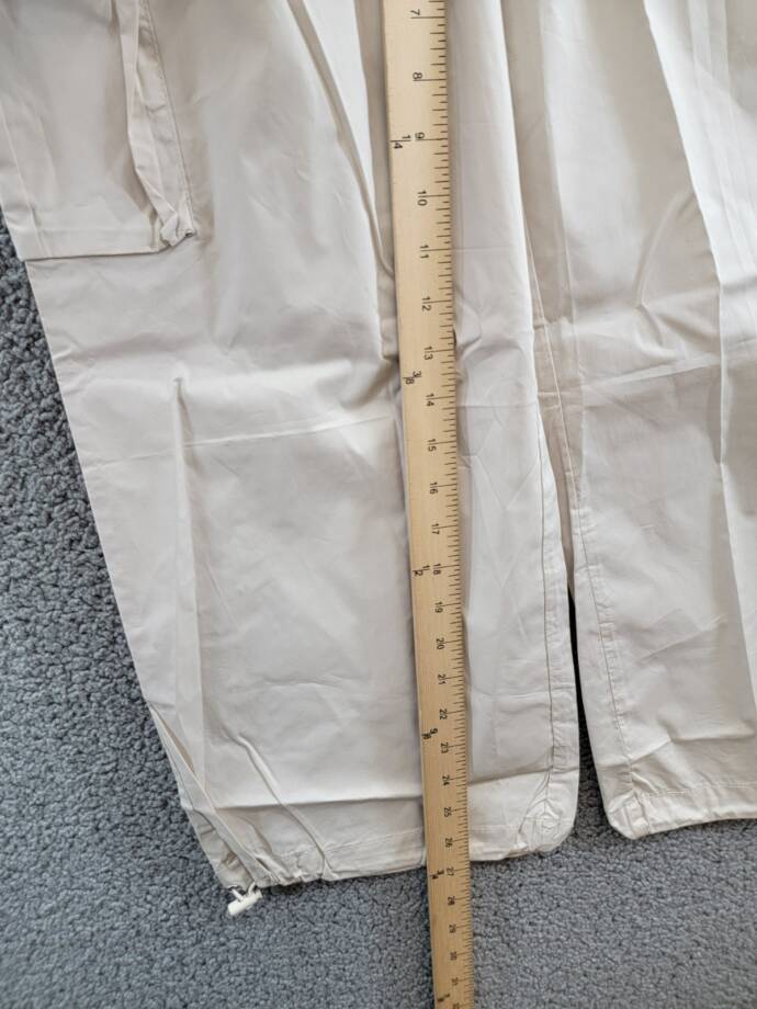 AQUA Pull On Cargo Pants Women's M Tan Pocket Elastic Waist Drawcord Hem Pull On