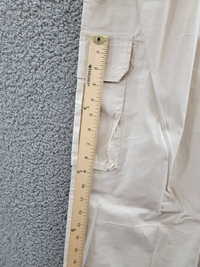 AQUA Pull On Cargo Pants Women's M Tan Pocket Elastic Waist Drawcord Hem Pull On