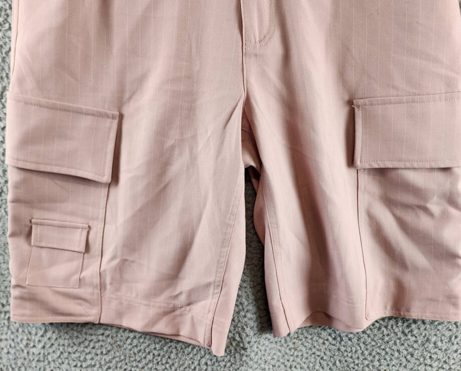 Walter Baker Theo Shorts Women's 2 Cagney Stripe Blush Zip/Button Closure