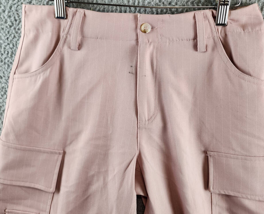 Walter Baker Theo Shorts Women's 2 Cagney Stripe Blush Zip/Button Closure
