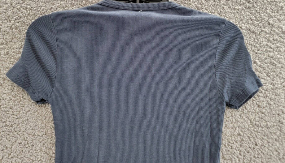Velvet by Graham & Spencer Brenny Short Sleeved Rib Tee Women's Crater Blue XS