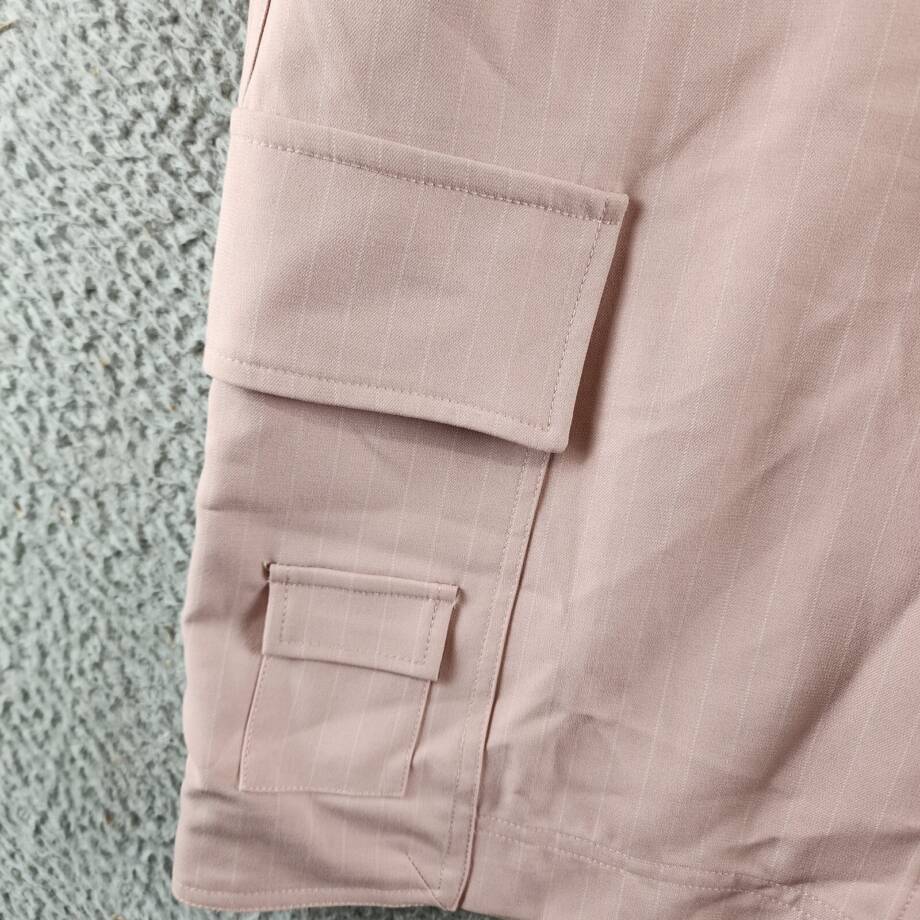 Walter Baker Theo Shorts Women's 2 Cagney Stripe Blush Zip/Button Closure