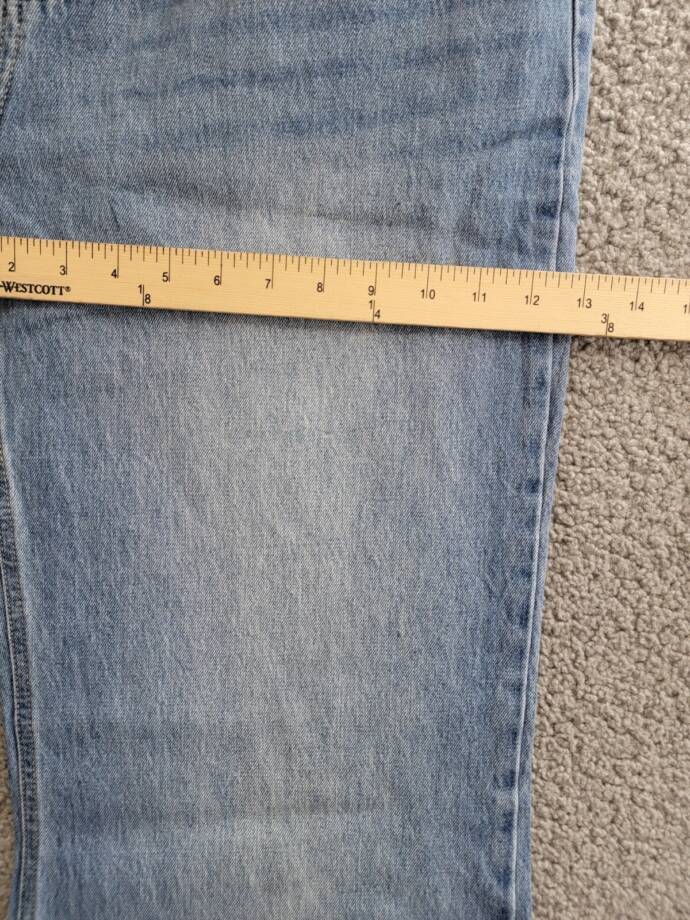 KanCan Hilo Ultra High Rise 90's Flare Jeans Womens 13/30 Medium Blue Button Zip