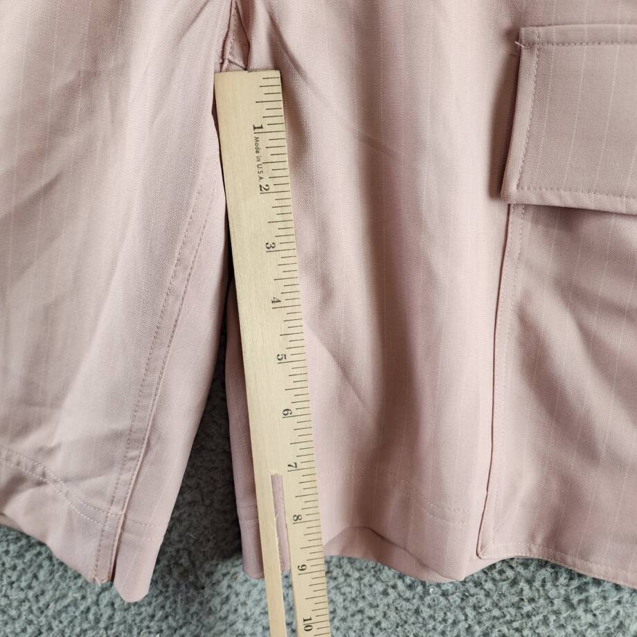 Walter Baker Theo Shorts Women's 2 Cagney Stripe Blush Zip/Button Closure