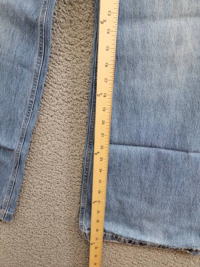 KanCan Hilo Ultra High Rise 90's Flare Jeans Womens 13/30 Medium Blue Button Zip