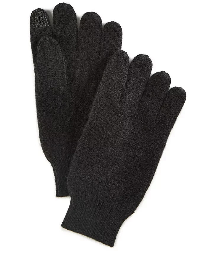 Charter Club Cashmere Touch Gloves Women's One Size Black Pull On