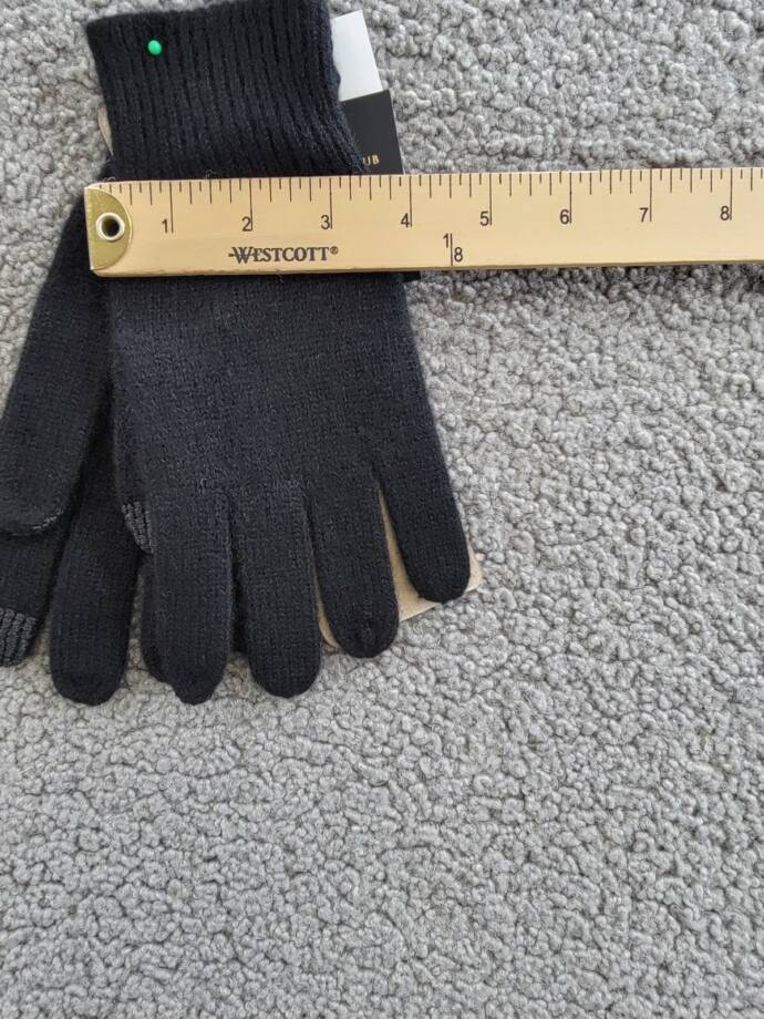 Charter Club Cashmere Touch Gloves Women's One Size Black Pull On