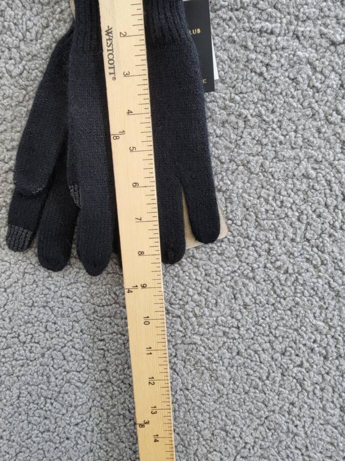 Charter Club Cashmere Touch Gloves Women's One Size Black Pull On