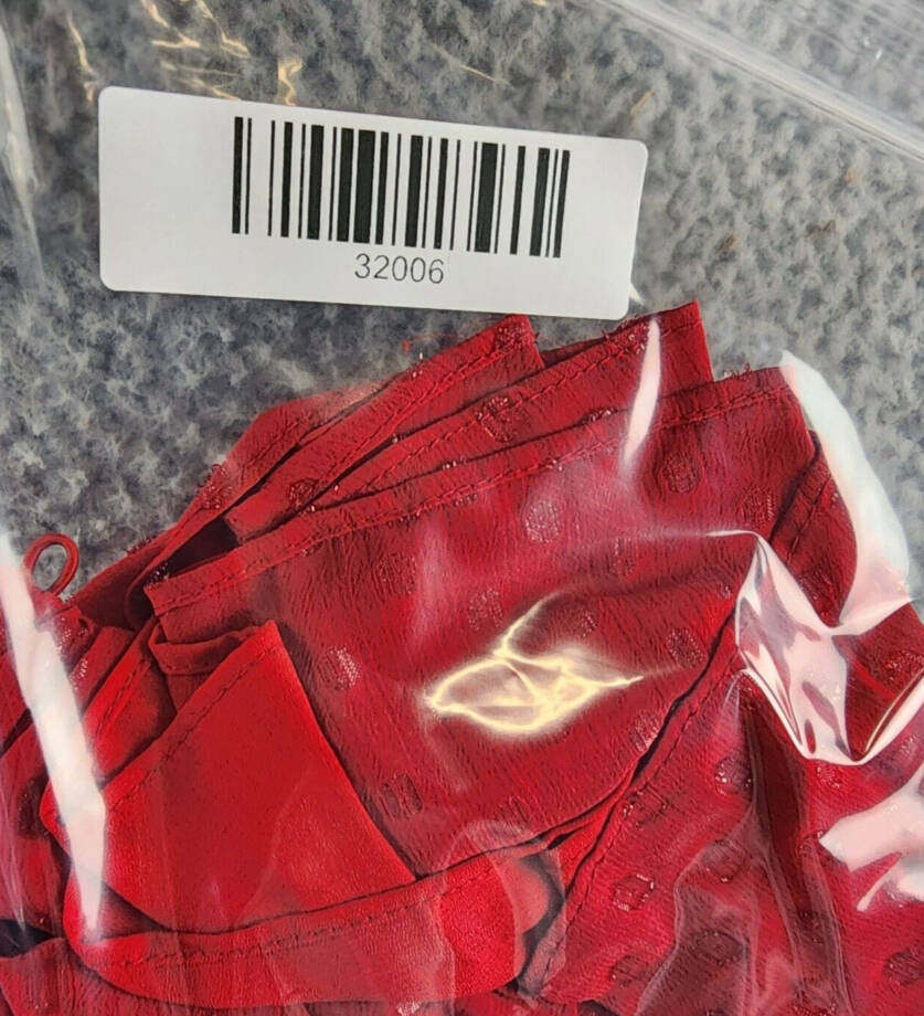CeCe Sleeveless Rosette Halter Dress Women's M Glamour Red Mock Neck Button~