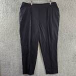 Anne Klein Bi-Stretch Modern Dress Pants Women's 14 Black Pullon Styling