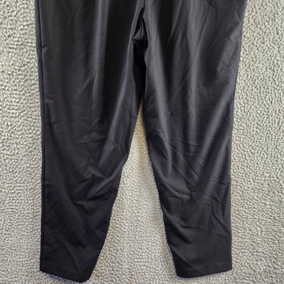 Anne Klein Bi-Stretch Modern Dress Pants Women's 14 Black Pullon Styling