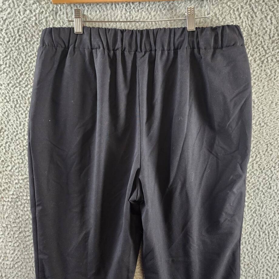 Anne Klein Bi-Stretch Modern Dress Pants Women's 14 Black Pullon Styling
