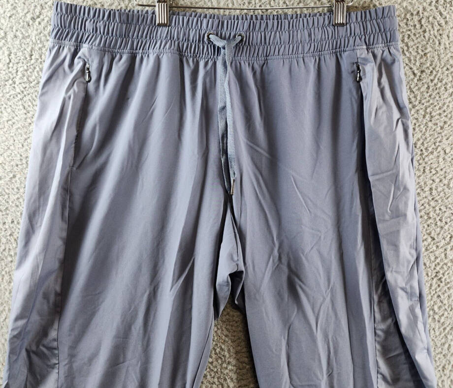 Calvin Klein Performance Ribbed Cuff Joggers Women's XXL Steel Drawstring Waist