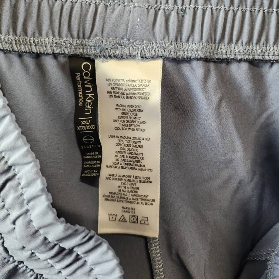 Calvin Klein Performance Ribbed Cuff Joggers Women's XXL Steel Drawstring Waist