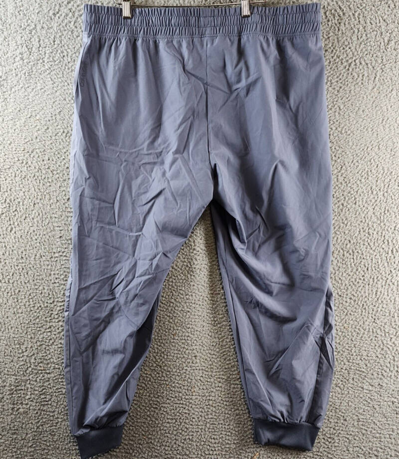 Calvin Klein Performance Ribbed Cuff Joggers Women's XXL Steel Drawstring Waist